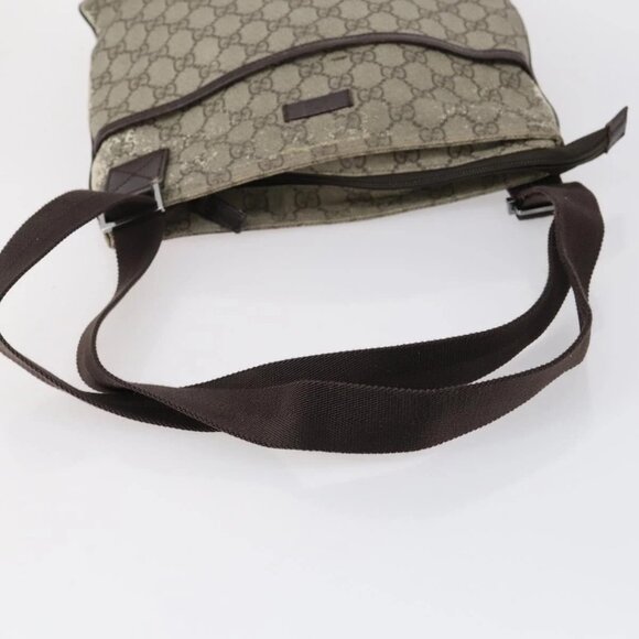 GUCCI GG Supreme Shoulder Bag PVC Beige Silver 141626 Auth 146723 - Picture 8 of 16